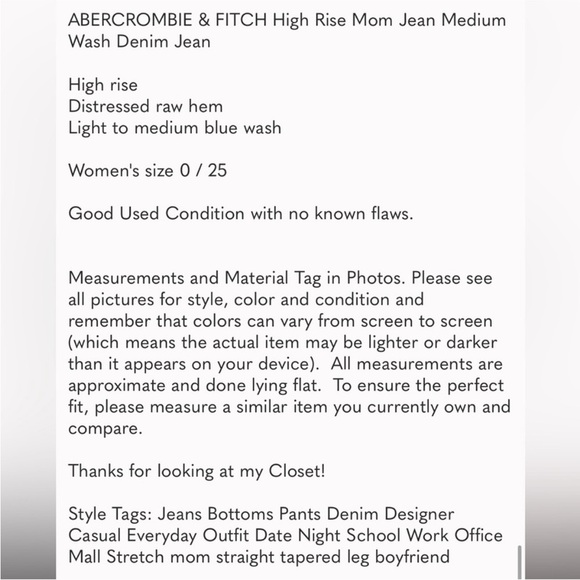 Abercrombie Classic Blue Women's Jeans - Picture 9 of 9